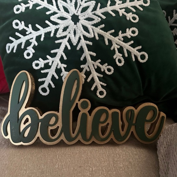 Other - “Believe” Christmas sign NWT